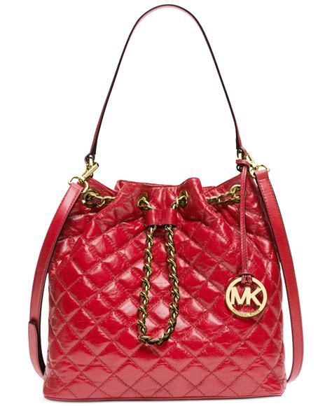 michael kors red shoulder bag